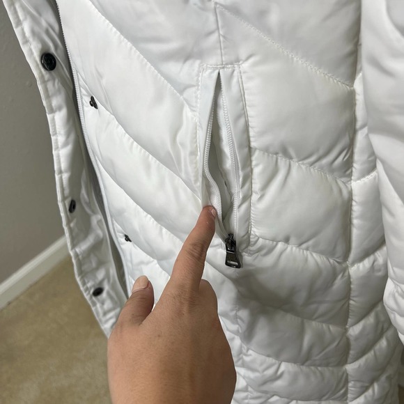 Madden Girl White Long Puffer Coat - Picture 4 of 11